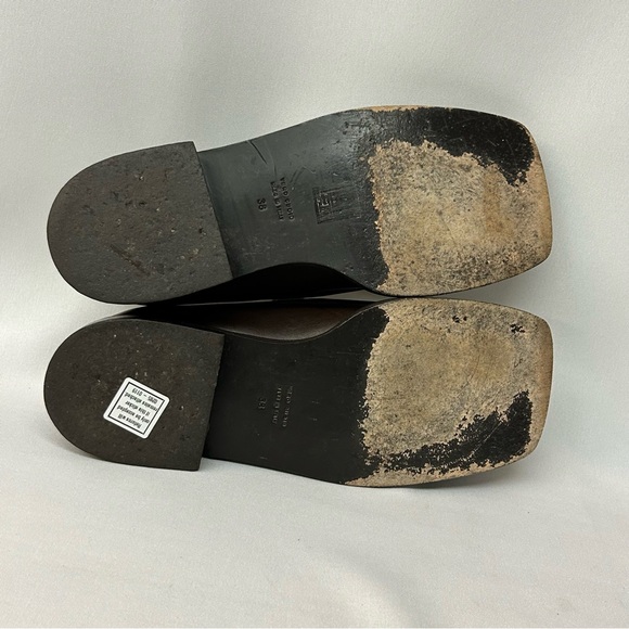 GIA / RHW Loafers Slip On Square Toe 8 / 38 Womens Shoes Brown / Ivory - Picture 11 of 11